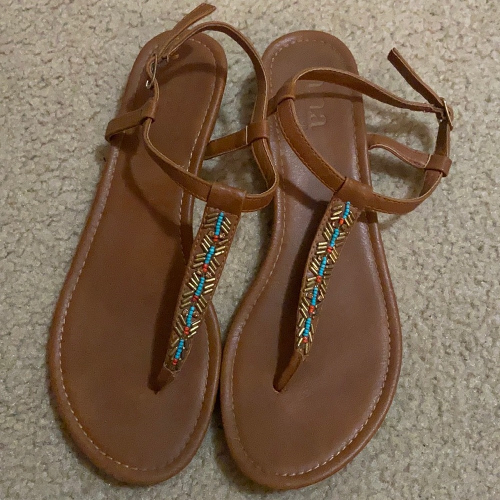 Tan sandals